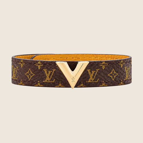 Bracelet Louis Vuitton — Monogramme boucle V dorée