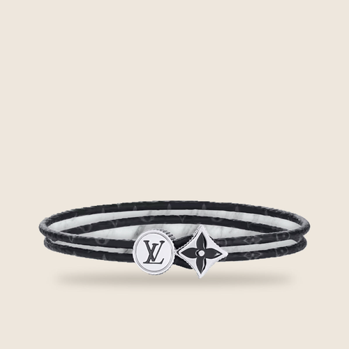 Bracelet Louis Vuitton — Noir cordon monogramme