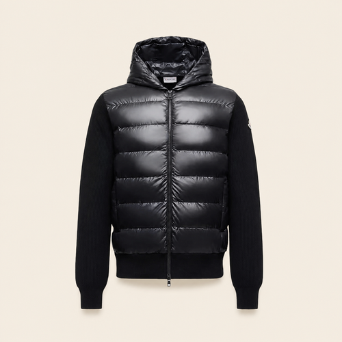 Cardigan Moncler — Zippé matelassé en laine