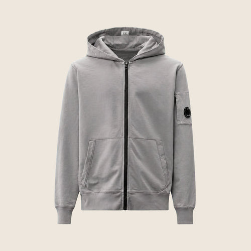 Sweat zippé CP Company — Gris perle