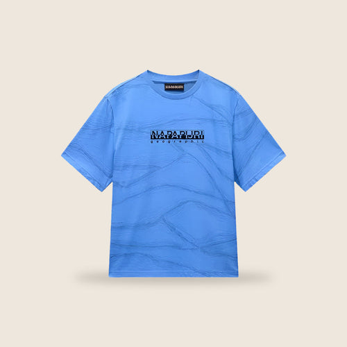 Tee-shirt Napapijri — Bleu azur imprimé