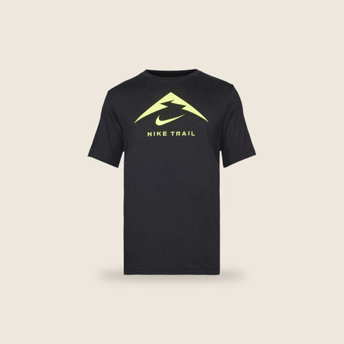 Tee-shirt Nike Trail — Noir logo citron